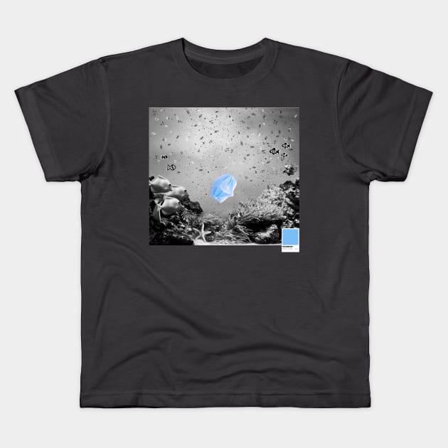 OCEAN AZUL - white full  by COLORBLIND WorldView Kids T-Shirt by DREAM SIGNED Collection